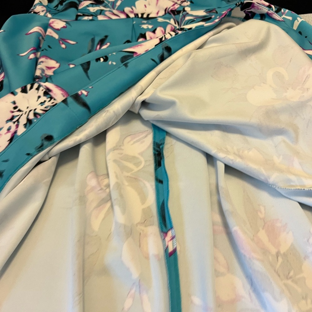 B12 Roz & Ali Women’s Turquoise Floral Dress Size 14. - Picture 13 of 14